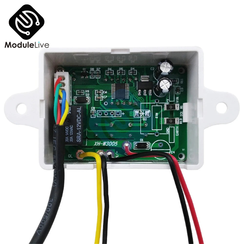 W3005 220V 12V 24V Digital LED Display Humidity Controller Hygrometer Temperature Control Switch Hygrostat  SHT20 Sensor Probe