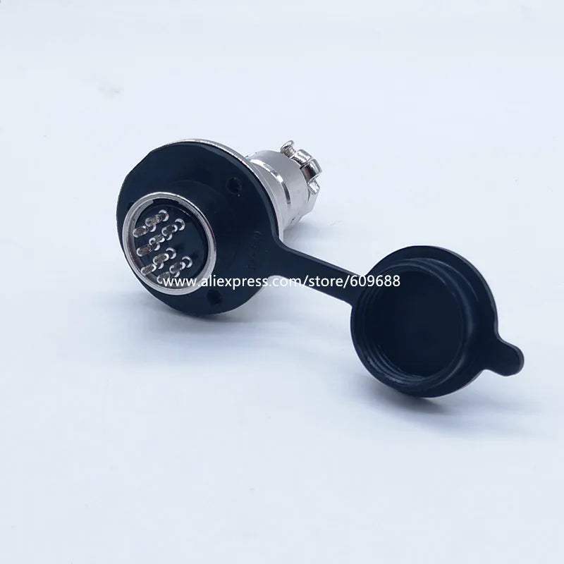 10PCS Aviation Plug Socket Panle Circular Connector with Cover M19 GX20 20mm 2 3 4 5 6 7 8 10 12 Pins