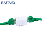 Blue RJ45 Connector RJ45 Keystone Jack Cat6 RJ45 Extension Coupler Ethernet Network LAN Cat 6 Coupler Jacks Extend Adapter Black