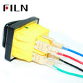 on off on KCD4 IP67 Waterproof Sealed Rocker Switch 3 Way 6 Pins Heavy Duty DPDT Switch Momentary on 30A 250v 12V 220V with Lamp