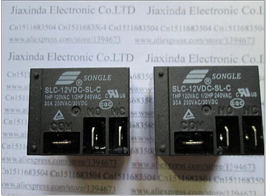 HOT NEW 12V relay SLC-12VDC-SL-C SLC-12VDC-SL SLC-12VDC SLC 12VDC 12V 30A 250VAC SONGLE DIP5