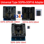 New ch341a bios usb programmer sop8 test clip soic8 sop16 1.8V adapter w25q64 mx25l6405 mx25l6405d 24 25 usb eeprom programmer