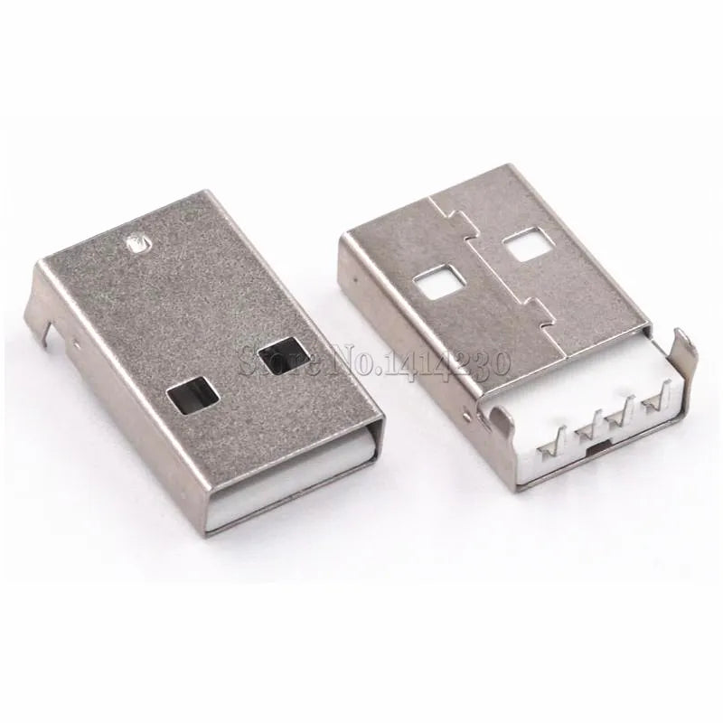10Pcs USB 2.0 Male A Type USB PCB Connector Plug 90 degree Male USB Connectors 4Pins DIP