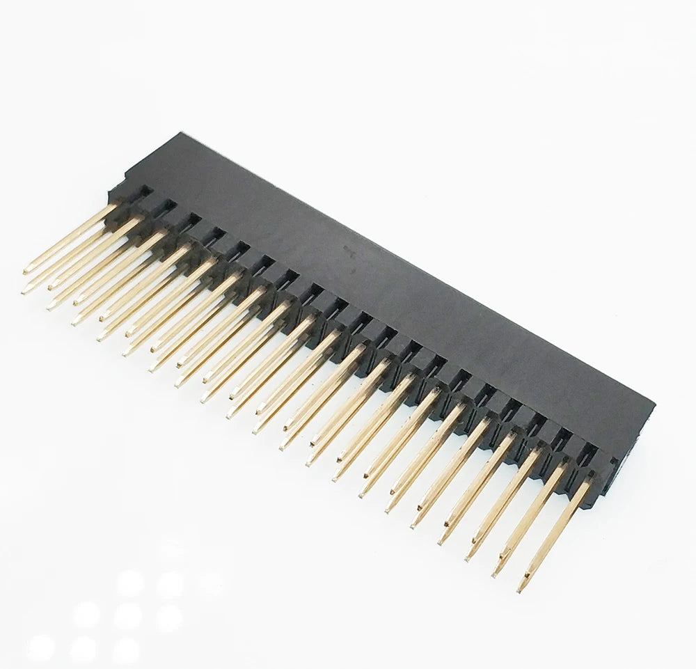 10pcs 2.54mm PC104 Industrial Long Square Pin 2X16P 2X20P 2X25P/32P/40P PH8.5+2.5mm Double Row Gold Motherboard Female Header