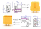 100 x  Amass XT60U Male Female Bullet Connectors Plugs for Lipo Battery Upgraded XT60 (50 Pair )