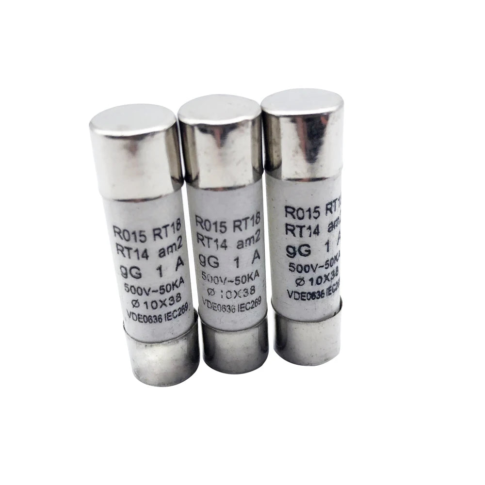 120pcs/box Fast Blow Ceramic Fuse 10*38mm 500V 1A 2A 3A 4A 5A 6A 8A 10A 16A 20A 25A 32A