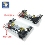 MB102 Mini Micro USB Interface Breadboard Power Supply Module MB-102 Module For Arduino DIY Kit White DC 7-12V 2 Channel Board
