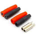 10Pcs 4mm Brass  Banana Female Insulated Jack Plug Wire Solder Connector Red and Black