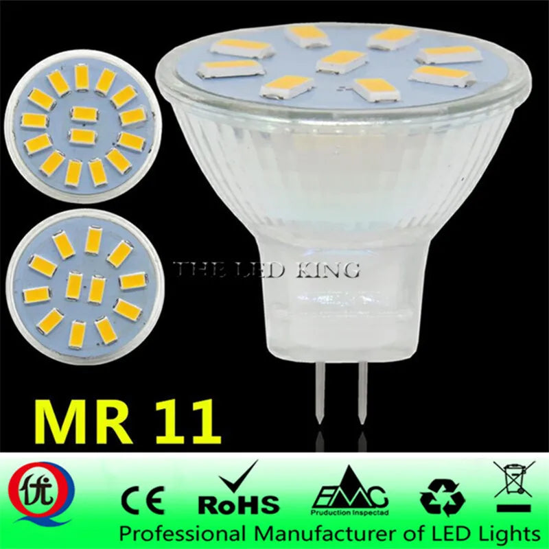 Mini MR11 LED Lamp 5730 LED Bulb 5W 7W DC AC 12V LED GU4 Light Dimmable 120 Beam Angle Chandelier Light Replace Halogen G4 Lamps
