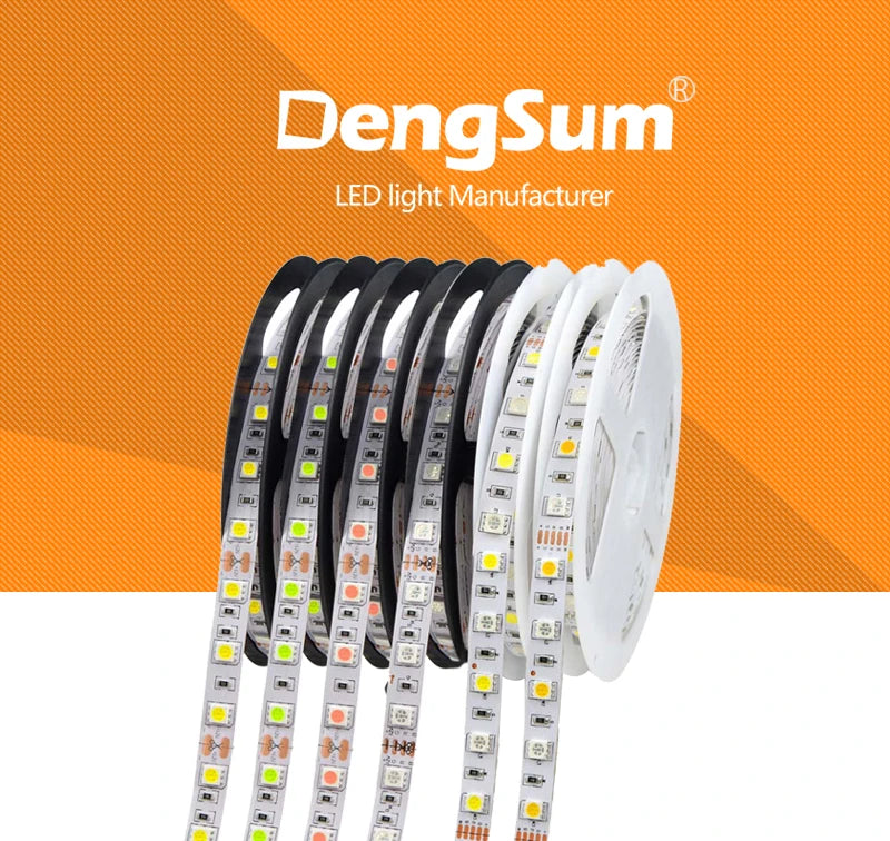 5M 300LEDs Waterproof RGB LED Strip 5050 DC12V 60LEDs/M Flexible Light Belt Led Ribbon Tape Home Decoration 24V RGBW Lamp Strips