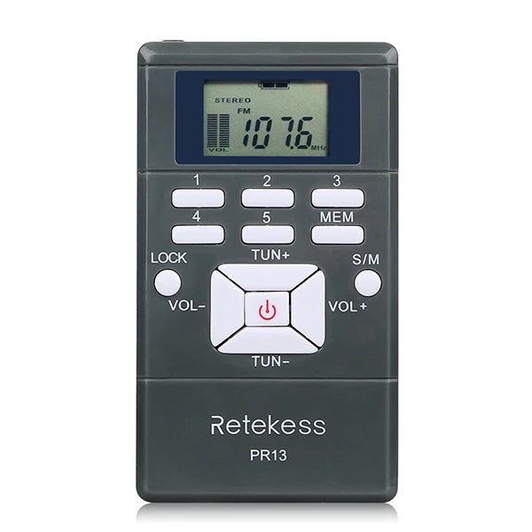 Retekess FT11 0.3W Wireless FM Broadcast Transmitter MP3 Portable for Church Car Meeting Support TF Card AUX Input