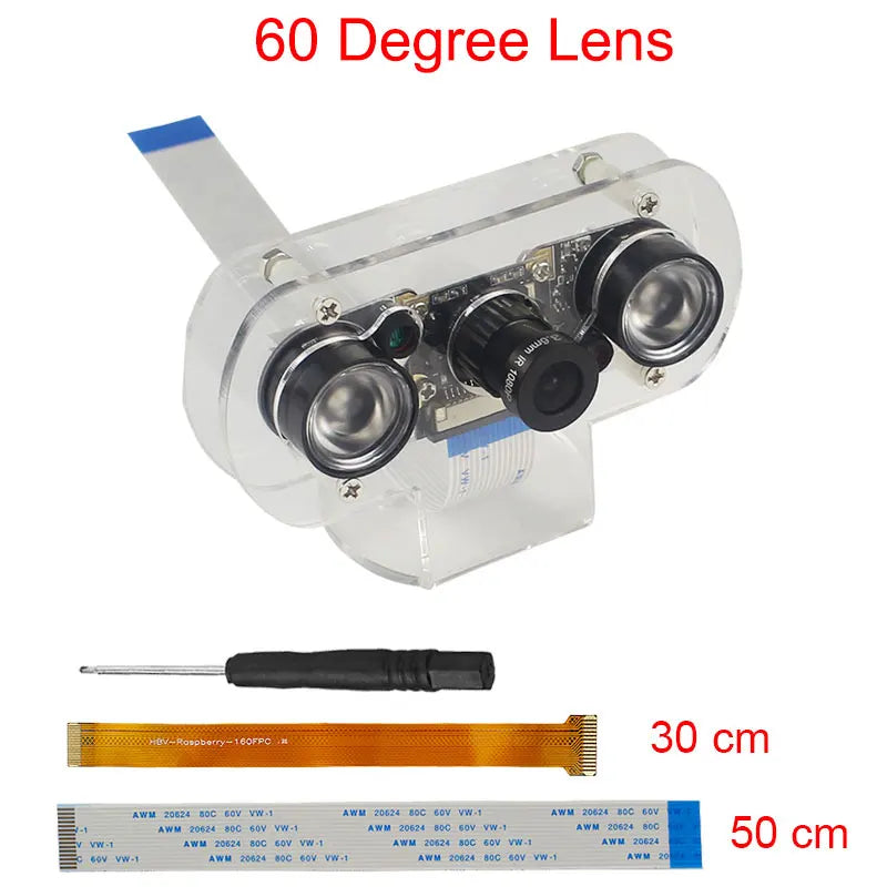Raspberry Pi 5MP Camera Night Vision Camera 60 130 Degree OV5647 Camera + 50cm FFC for Raspberry Pi 5 / 4B / 3B+ / 3B / Zero