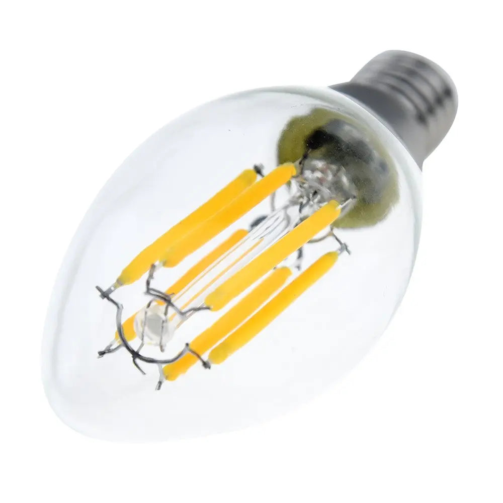 E14 LED Filament C35 Lamp C35L Dimmable Glass Candle Bulb 220V 4W 8W 12W Replace 20W 40W 60W Halogen Light Chandeliers