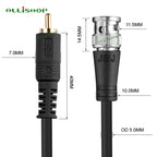 1/3/5/10/15/20/30M HD SDI RG59 BNC Male to RCA Male 75 Ohm Coaxial BNC to RCA Video Cable for CCTV Camera Accessories