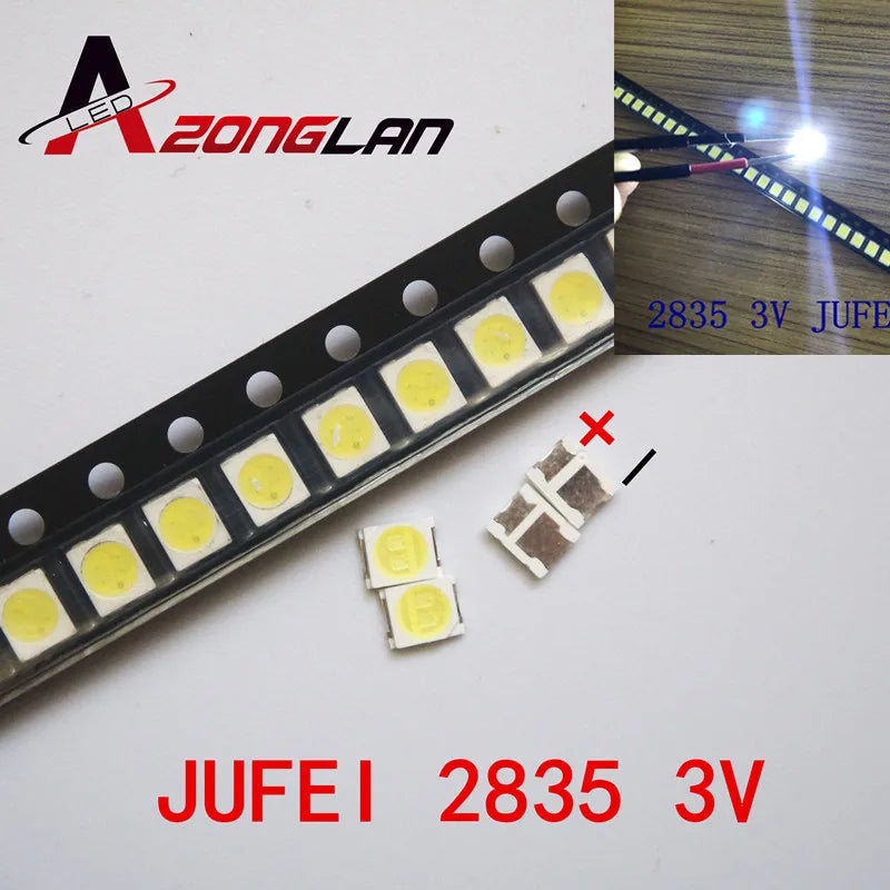 FOR 1000PCS JUFEI LED Backlight 1210 3528 2835 1W 3V 84LM Cool white LCD Backlight for TV TV Application 01.JT.2835BPW1-C