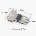 5Pcs/lot 2 Pin 2 Way 300v 10a Universal Compact Wire Wiring Connector T SHAPE Conductor Terminal Block With Lever AWG 18-24