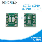 10PCS PCB Board  SMD Turn To DIP SOP MSOP SSOP TSSOP SOT23 8 10 14 16 20 24 28 SMT To DIP Adapter Converter Plate