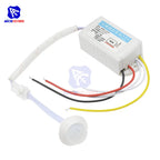 diymore 220V Human Body Motion Infrared Sensor Switch IR Switch Intelligent Light Lamps Controller 6 Lux