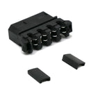 Angitu 10pcs/lot Black/Red/Clear Crimp Molex/IDE Crimped 4pin Power Connector Housing With End Cap 180 Degree and 90 Degree