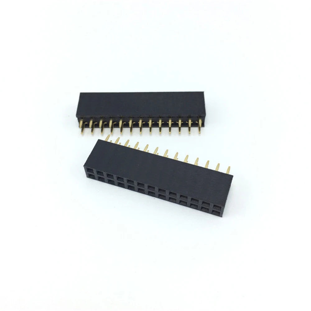 10Pcs 2.54mm Straight Dual 2X2/3/4/5/6/7/8/9/10/11/12/18/20/24/25/30/40P PH8.5mm Double Row Gold Rohs PCB Female Header Socket