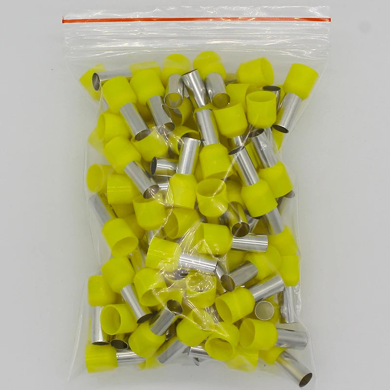 E16-12 Tube Insulating Insulated Terminals 16MM2 Cable Wire Connector Insulating Crimp Terminal 100PCS/Pack Connector E-