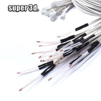 3D Printer Parts Thermistor NTC Temperature Sensor 3950 1% Line 100&150cm 100K with XH2.54 White Terminal 2P Connector Terminal