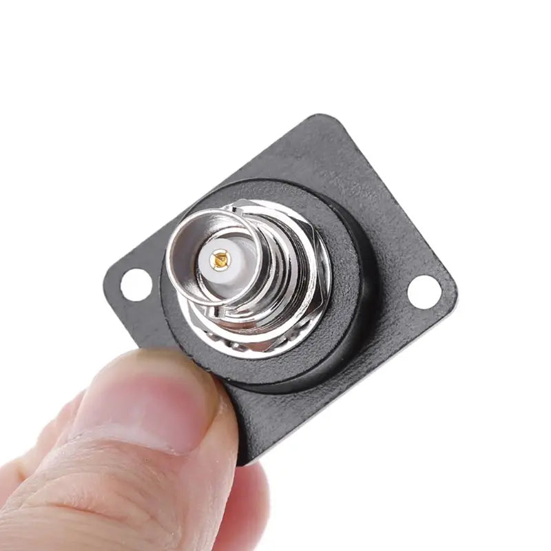 D-Type Double BNC Plug Connector Chassis Panel Mount Adapter Audio Monitoring Parts