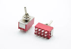 1 PC NEW Red 12 Pins ON-OFF-ON/ON ON 3/2 Position Mini Toggle Switch AC 6A/125V 2A/250V With Solder Terminal waterproof