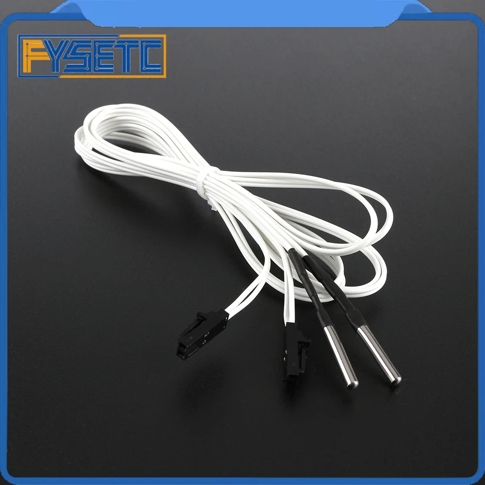 2pcs 3D Printer Parts HT-NTC100K Thermistor Temperature Sensor L 1M For 350 Degrees For Prusa i3 MK2S/MK3/MK3S Hotend Extruder