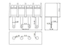 10pcs Barrier Terminal Block 45R 45RM 9.5mm Pitch IEC:750V32A,UL: 300V20A 22-12AWG,Vertical/ RA,wT W/O mounting tab optional.