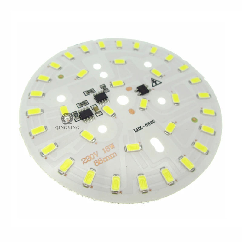 10pcs AC 220V LED PCB SMD5730 3W 5W 7W 10W 12W 15W 18W 24W Integrated IC Driver White/Warm White Light Source for LED Bulb