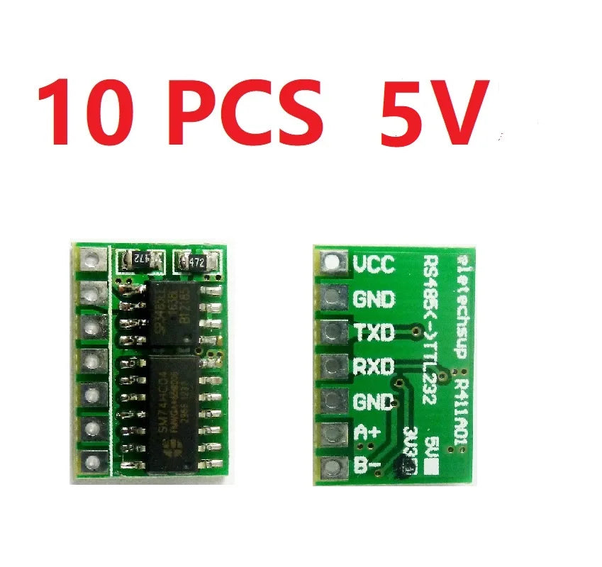 10 PCS R411B01_3V3 5V UART Serial to RS485 SP3485 Transceiver Converter Module