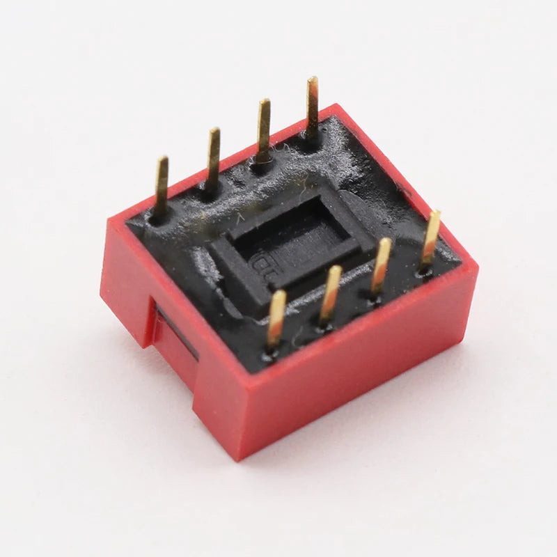 10Pcs Slide Type Switch Module 2.54mm 4-Bit 4 Position Way DIP Red Pitch