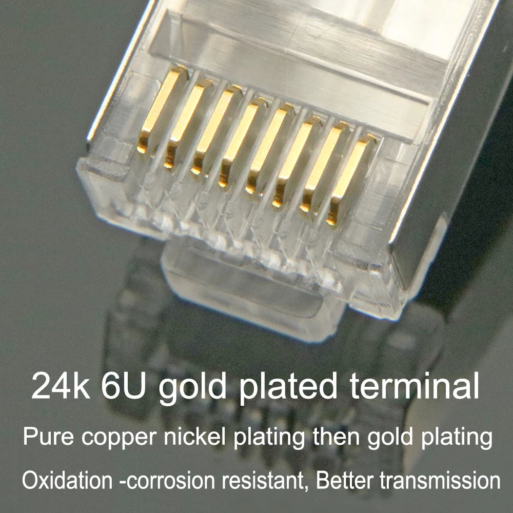 Xintylink 1.2mm RJ45 Connector CAT6 Network Plug 8P8C STP RG RJ 45 Jack Shielded RG45 LAN CAT 6 FTP SFTP Ethernet Cable Modular