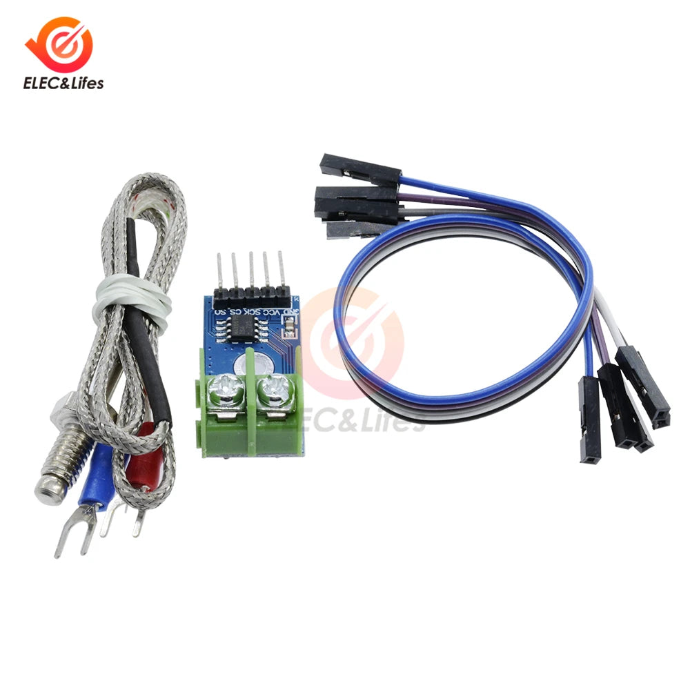 5V 50mA MAX6675 Module + K Type Thermocouple Module Temperature Sensor Tester -200-1300°C Module with Dupont Cable for arduino