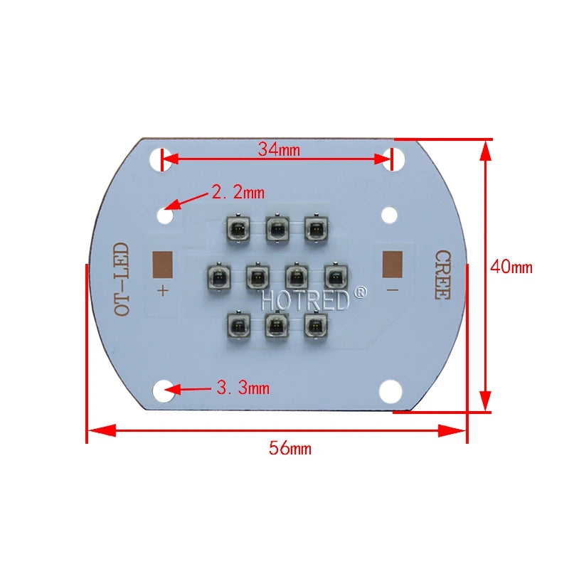 High Power LED 3535 Chip 730nm 850nm 940nm IR LED Infrared 10W 20W 30W 50W 850 nm 940 nm Emitter Light Lamp LED Diode