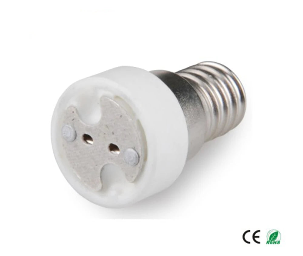 2pcs EU Candle Lamp Base E14 To MR16 GU5.3 G4 Halogen LED CFL Light Socket Adapter Lampholder Converter, CE Rohs