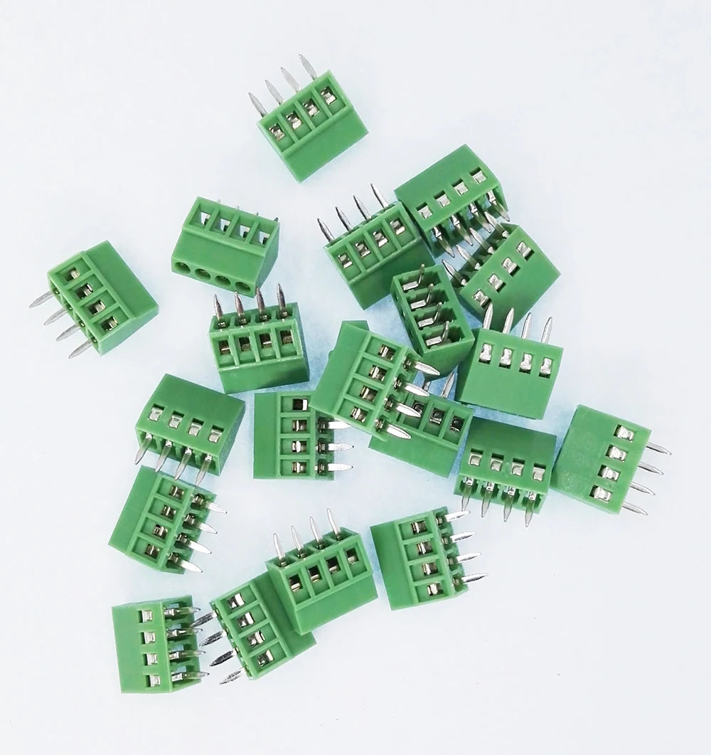 50pcs 2.54mm Terminal Block, 0.1" 2P 3P 4P 5P 6P 7P 8P 9P 10P 12P 14P 16P Rohs Brass PCB Screw Mount Wire Terminal Connector