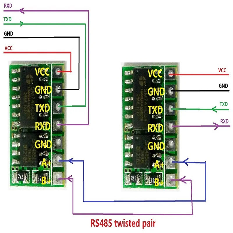 10 PCS R411B01_3V3 5V UART Serial to RS485 SP3485 Transceiver Converter Module