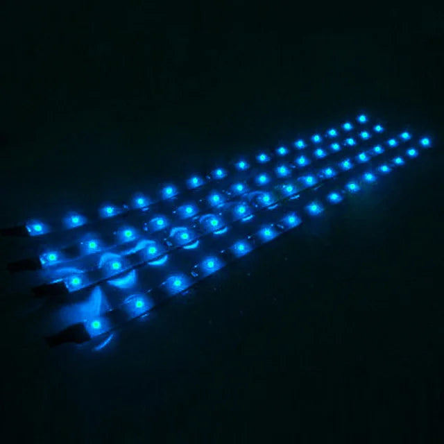 2 PCS LED Strip SMD3528 Waterproof Flexible 30CM Red Green Blue White Warm White Super Bright Car Styling Decor Stickers Lamp