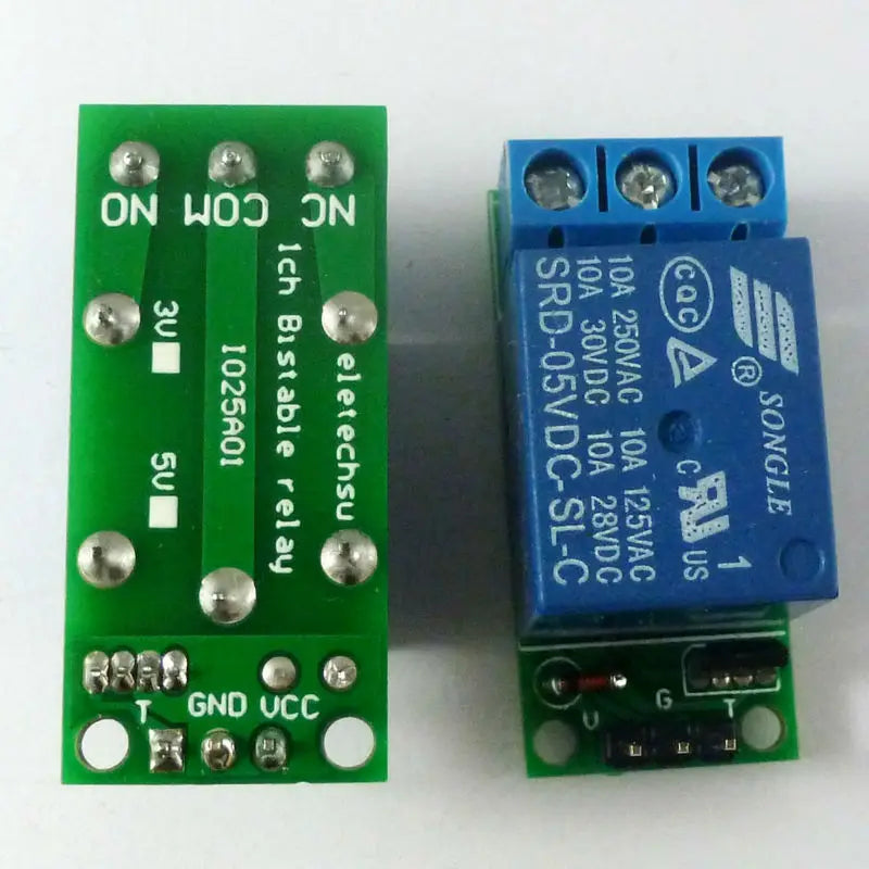 IO25A01 5V Flip-Flop Latch Relay Module Bistable Self-Locking Switch Low Pulse Trigger Board for Arduiuo Smart Home LED Mot
