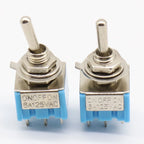 Promotion! 5pcs 3 Position 2P2T DPDT ON-OFF-ON Miniature Mini Toggle Switch 6A 125V