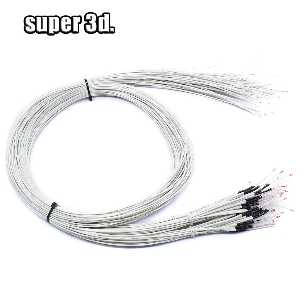 100K Ohm NTC 3D Printer Thermistor With Dupont/XH2.54 NTC3950 Thermal Sensor Heatbed Thermistors Temperature Heater Cable