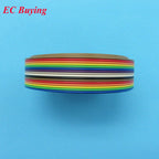 10meters/lot Ribbon Cable 16 WAY Flat Color Rainbow Ribbon Cable Wire Rainbow Cable 16P Ribbon Cable 1.27MM Pitch