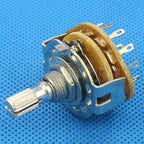 2PCS 20MM Metal Rotary Switch Selector 1P12T/2P6T/3P4T/4P3T M9X0.75 18 Teeth Knurl Shaft With Solder Terminals