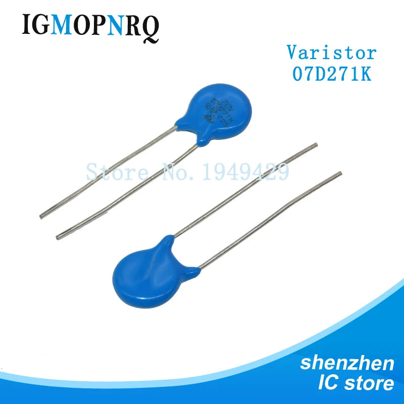 10PCS Piezoresistor  Varistor Series 7D 10D 14D 7D151K 7D271K 10D270K 10D101K 14D471K 14D521K 7D431K 10D390K 10D561K Resistor