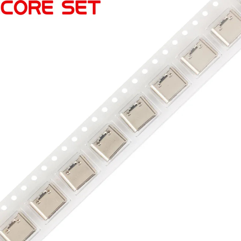 10pcs/lot 6 Pin SMT Socket Connector Micro USB Type C 3.1 Female Placement SMD DIP For PCB design DIY high current charging