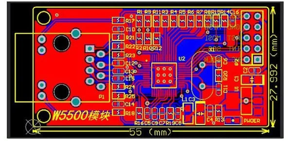2pcs/1pc W5500 USR-ES1 SPI to LAN Ethernet Converter Board Module TCP IP 51 STM32 Microcontroller WIZ820io RC5 W5100 For Arduino