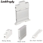 TRA48D40M Intelligent Integrated Heat Sink SSR Relay 3V 5V 12V 24V DC In DIN Rail Voltage Solid State Relay Switch Board 40A