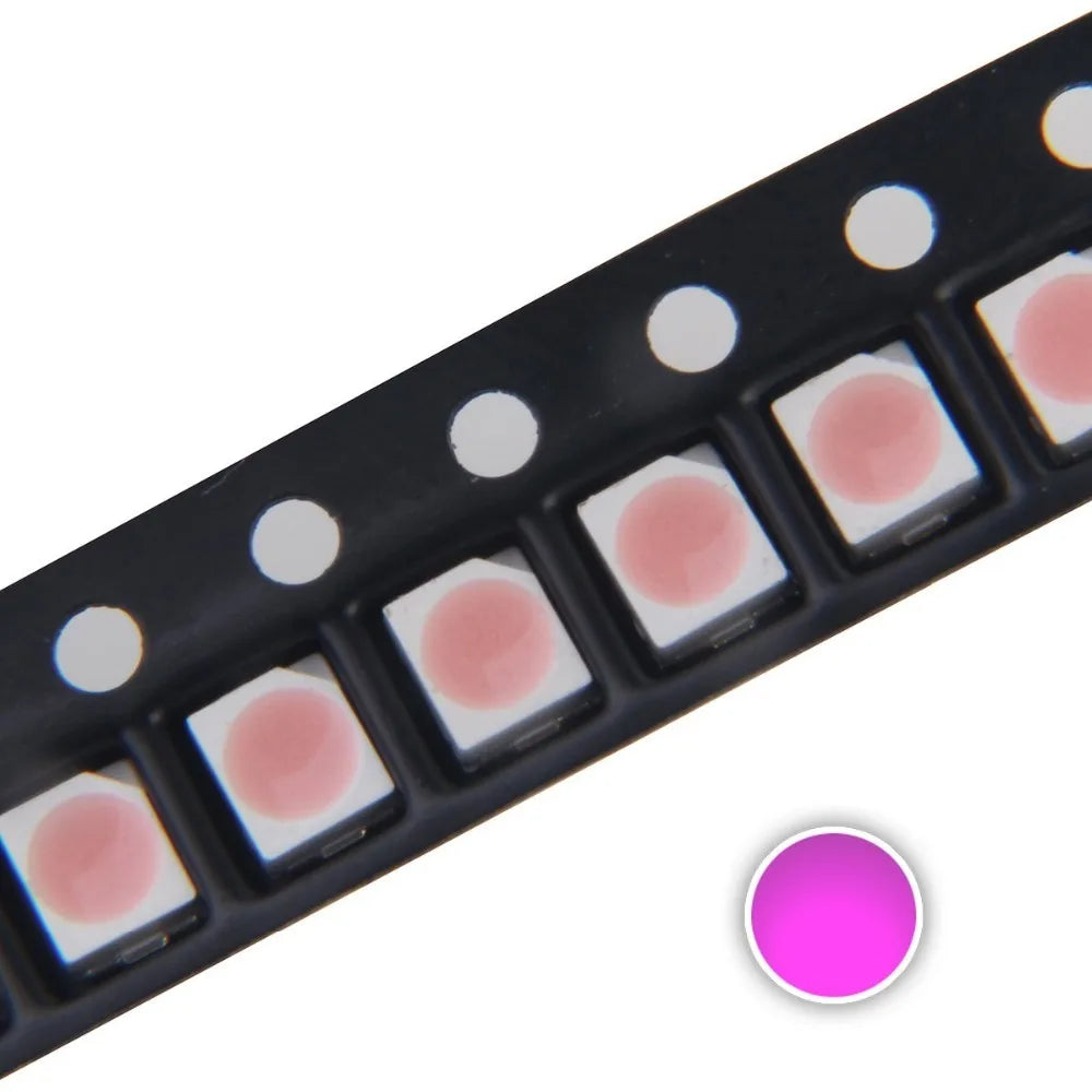 1000pcs 3528 LED SMD White Chip PLCC2 Ultra Bright Surface Mount 20mA 3V 7-8LM Light-Emitting Diode LED 1210 SMT Lamp Light